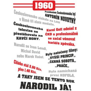 020 Tričko 1960 TO BYL TVŮJ ROK tyrkys