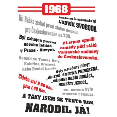 020 Tričko 1968 TO BYL TVŮJ ROK tyrkys