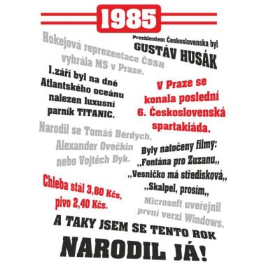 010 Tričko 1985 TO BYL TVŮJ ROK bílé