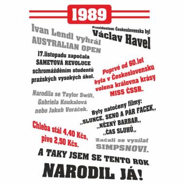 015 Tričko 1989 TO BYL TVŮJ ROK citron