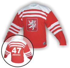 019 Retro dres ČSR 1947 červeno-bílý