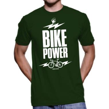 130 Tričko BA cyklo BIKE POWER dgreen