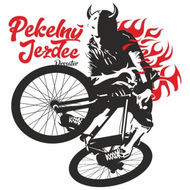 110 Tričko BA cyklo PEKELNÝ JEZDEC limet